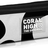 Coral High Kids Siyah Beyaz Desenli Üç Bölmeli Kalem Çantası 11187