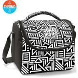 Coral High Kids Siyah Beyaz Geometrik Desenli Thermo Beslenme Çantası 22782