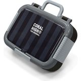 Coral High Kids Siyah Çizgi Desenli Paslanmaz Çelik Beslenme Kabı 39118 - 1 Adet - Silver Grey
