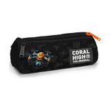 Coral High Kids Siyah Drone Desenli Üç Bölmeli Kalem Çantası 11191 Siyah