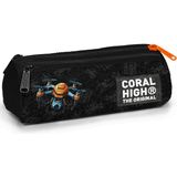 Coral High Kids Siyah Drone Desenli Üç Bölmeli Kalem Çantası 11191