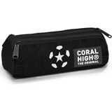 Coral High Kids Siyah Futbol Desenli Üç Bölmeli Kalem Çantası 11198