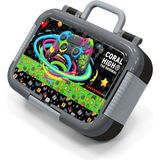 Coral High Kids Siyah Gamer Desenli Paslanmaz Çelik Beslenme Kabı 39158 - 1 Adet - 18S-Siyah