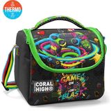 Coral High Kids Siyah Gamer Desenli Thermo Beslenme Çantası 37158 - 1 Adet - 18S-Siyah