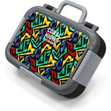 Coral High Kids Siyah Grafiti Desenli Paslanmaz Çelik Beslenme Kabı 39167 - 1 Adet - Silver