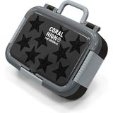 Coral High Kids Siyah Gri Yıldız Desenli Paslanmaz Çelik Beslenme Kabı 39137 - 1 Adet - Saks - Siyah