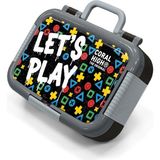 Coral High Kids Siyah Lets Play Desenli Paslanmaz Çelik Beslenme Kabı 39114 - 1 Adet