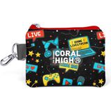 Coral High Kids Siyah Mavi Gamer Desenli Bozuk Para Çantası 21918 - Siyah - Mavi