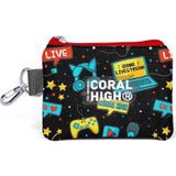 Coral High Kids Siyah Mavi Gamer Desenli Bozuk Para Çantası 21918