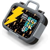 Coral High Kids Siyah Never Give Up Desenli Paslanmaz Çelik Beslenme Kabı 39120 - 1 Adet - Silver Grey