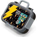 Coral High Kids Siyah Never Give Up Desenli Paslanmaz Çelik Beslenme KabI 39120