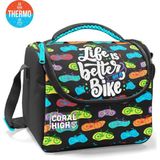 Coral High Kids Siyah Renkli Bisiklet Desenli Thermo Beslenme Çantası 37143