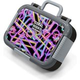 Coral High Kids Siyah Renkli Neon Desenli Paslanmaz Çelik Beslenme Kabı 39148 - 1 Adet - Pembe