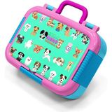 Coral High Kids Su Yeşili Neon Pembe Köpek Desenli Paslanmaz Çelik Beslenme Kabı 39217 - 1 Adet