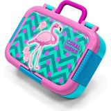 Coral High Kids Su Yeşili Pembe Flamingo Desenli Paslanmaz Çelik Beslenme Kabı 39341 - 1 Adet