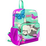 Coral High Kids Su Yeşili Pembe Kedi Desenli Iki Bölmeli Okul Sırt Çantası 23607 - Su Yeşili - Koyu Pembe - Standart