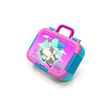 Coral High Kids Su Yeşili Pembe Kedi Desenli Paslanmaz Çelik Beslenme Kabı 39229