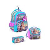 Coral High Kids Turkuaz Pembe Anime Kız Desenli 3 Lü Okul Çanta Seti Set0114420 Pembe - Turkuaz