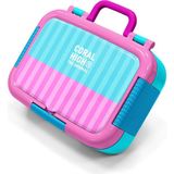 Coral High Kids Turkuaz Pembe Çizgili Paslanmaz Çelik Beslenme Kabı 39279 - 1 Adet - Mavi - Pembe