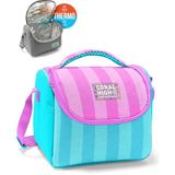 Coral High Kids Turkuaz Pembe Çizgili Thermo Beslenme Çantas 11787