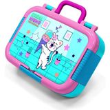 Coral High Kids Turkuaz Pembe Dondurmalı Kedi Desenli Paslanmaz Çelik Beslenme Kabı 39259 - 1 Adet