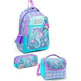 Coral High Kids Unicorn Denizatı Desenli 3’lü Okul Çanta Seti SET0133256 - 1 Adet - Mat Mavi