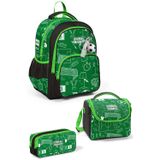 Coral High Kids Yeşil Futbol Desenli 3'lü Okul Çanta Seti SET0133247