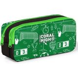 Coral High Kids Yeşil Futbol Desenli Iki Bölmeli Kalem Çantası 31047 - 1 Adet - Yaşil