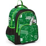 Coral High Kids Yeşil Futbol Desenli Üç Bölmeli Okul Sırt Çantası 33247 - 1 Adet - Yağ Yeşili