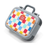 Coral High Kırmızı Çok Renkli Dama Desenli Kız Çocuk Paslanmaz Çelik Beslenme/Yemek Kabı - 39125