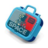 Coral High Kırmızı Mavi Astronot Baskılı Erkek Çocuk Paslanmaz Çelik Beslenme/Yemek Kabı - 39345