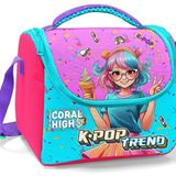 Coral High Kız Çocuk Beslenme Çantası - Thermo - Pembe K-Pop Dondurmalı Kız