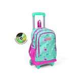 Coral High Kız Çocuk Çekçekli Okul Çantası, Flamingo Desenli, Yeşil