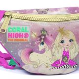 Coral High Kız Çocuk Günlük Bel Çantası - Pembe Unicorn ve Prenses