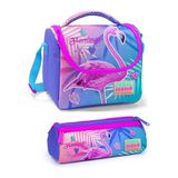 Coral High Kız Çocuk Mavi Pembe Flamingo Beslenme Çantası