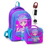Coral High Kız Çocuk Okul Çantası ve Beslenme Çantası Seti - Pembe K-Pop