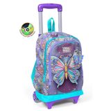 Coral High Kız Çocuk Pastel Renkli Kelebek Desenli Işıklı Tekerlekli Çekçek Okul Çantası - 34006