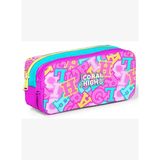 Coral High Kız Çocuk Pembe Su Yeşili Harf Baskılı İki Bölmeli Kalem Çantası/Kalemlik 31041