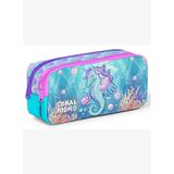 Coral High Kız Çocuk Su Yeşili Unicorn Baskılı İki Bölmeli Kalem Çantası/Kalemlik 31056