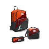 Coral High Koyu Gri Turuncu Bordo Renkli 3 Lü Okul Çanta Seti Set0123692 Bordo - Kırmızı