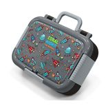 Coral High Koyu Gri Uzay Desenli Erkek Çocuk Paslanmaz Çelik Beslenme/Yemek Kabı - 39220