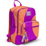 Coral High Koyu Pembe Turuncu Desenli Okul Sırt Çantası 23684