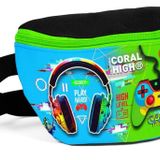 Coral High Kulaklık Game Baskılı Erkek Çocuk Bel Çantası