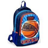 Coral High Lacivert Basketbol Desenli İlkokul ve Ortaokul Sırt Çantası Üç Bölmeli Erkek Çocuk Okul Çantası