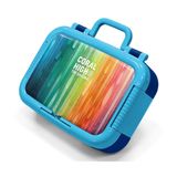 Coral High Lacivert Çok Renkli Çizgi Desenli Erkek Çocuk Paslanmaz Çelik Beslenme/Yemek Kabı - 39197