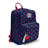 Coral High Lacivert Kırmızı Kalp Desenli Okul Sırt Çantası 33229