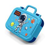 Coral High Lacivert Mavi Astronot Desenli Erkek Çocuk Paslanmaz Çelik Beslenme/Yemek Kabı - 39324