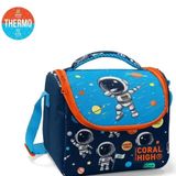 Coral High Lacivert Mavi Astronot Desenli Thermo Beslenme Çantası