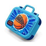 Coral High Lacivert Mavi Turuncu Basketbol Desenli Erkek Çocuk Paslanmaz Çelik Beslenme/Yemek Kabı - 39357