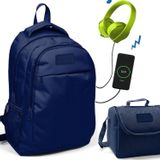 Coral High Lacivert Okul Erkek Çocuk - Usb Soketli Beslenme Çantası